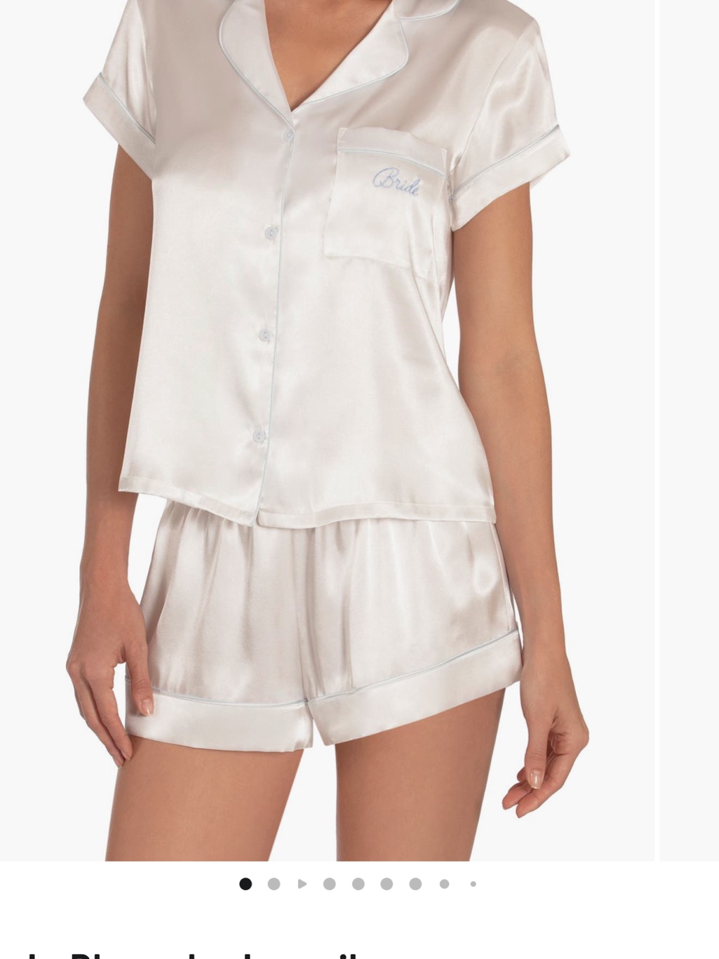 Nordstrom In Bloom By Jonquil The Bride Satin Wrap And Pajama Set.